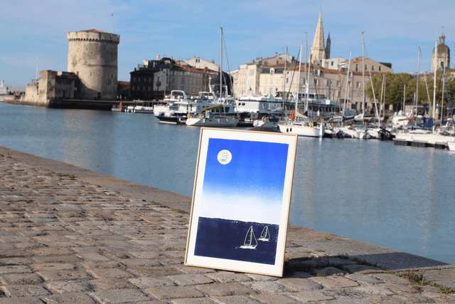 Les deux bateaux au clair de lune
